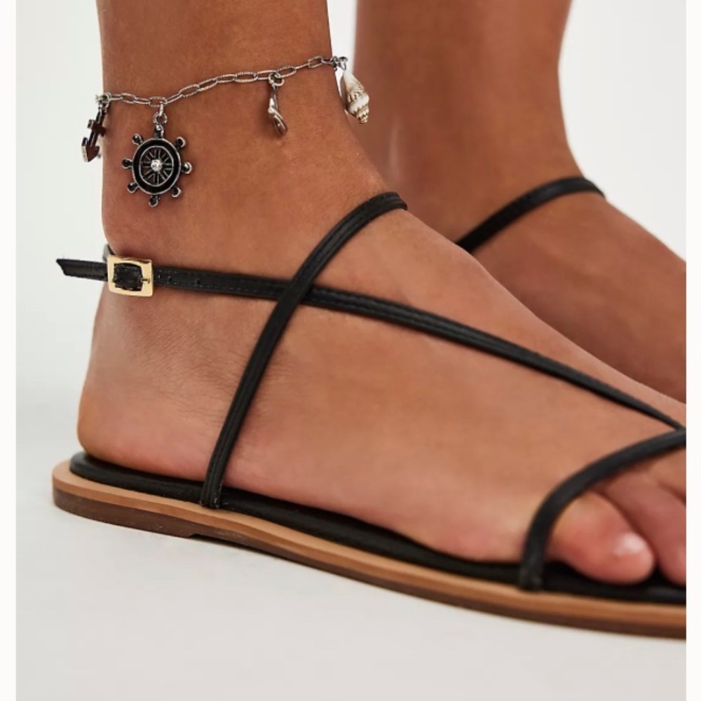 KAANAS Alayta Strappy Sandals – Size 8, Black, New Without Box - Picture 2 of 16